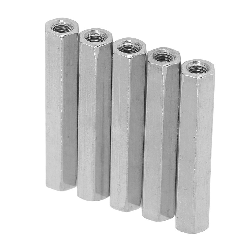 5 Pcs Hex Coupling Nut M8x1.25 75mm Length 304 Stainless