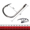 1000PCS Fishhooks Fish Hooks with Barbs 10 Sizes Carbon Steel