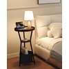 Yusong Round Side Table, Small Drink Table for Small Spaces,