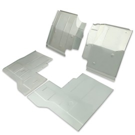 KUAFU Floor Pans Replacement Compatible with 1976-1986 Jeep CJ 7/8 CJ Scrambler/YJ Wrangler Galvanized Silvery Front & Rear 4Pcs