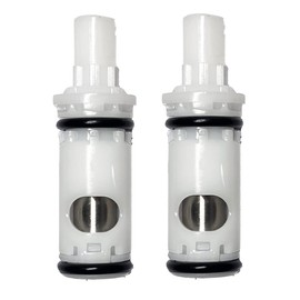 Jadiver GM 1224 1224B Cartridge Replacement Compatible with 2 Handle Faucets and Tub Showers, Durable Brass and Plastic -2 Pack