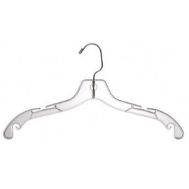 Only Hangers® Clear 17" Top Hanger (Pack of 50)