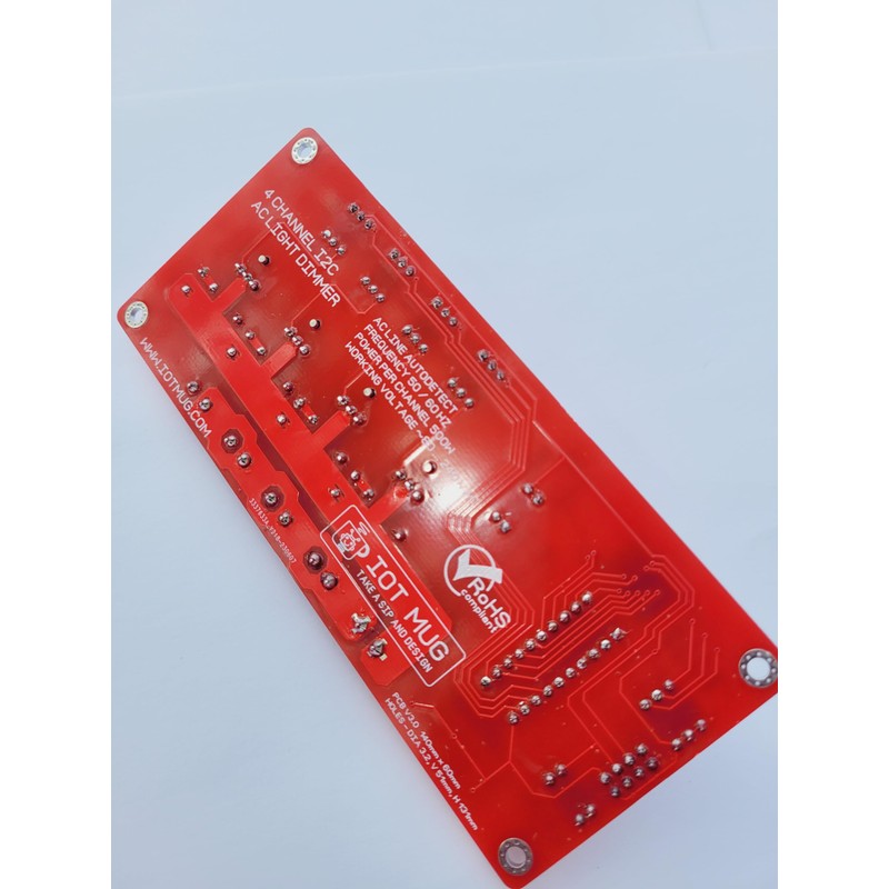 4 Channel AC Light Triac Dimmer with I2C Interface Control