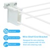 Moicstiy 12 Pcs Wire Shelf End Brackets, Wall Mount Shelf