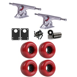 TGM Skateboards Paris Longboard Trucks Wheels Package 62mm x 38mm 83A 220C Red