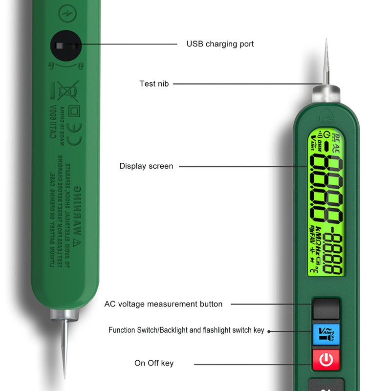 BSIDE S4 Intelligent Sensor Voltage Tester Digital Test Pen Voltmeter