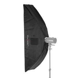 Fotodiox Pro 12x56in (30x140cm) Strip Softbox Kit - Standard Softbox with Eggracte Grid and Einstein Speedring (Designed for Paul C. Buff Einstein Flash Unit)