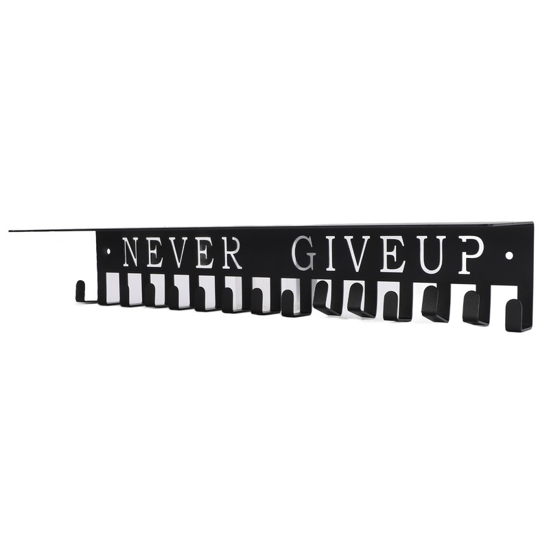 Medal Display Hanger Never Give Up Sturdy Shelf with Hooks