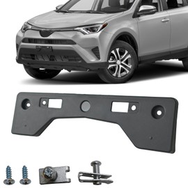 GZVKE Front Bumper License Plate Frame Bracket Holder Fits for 2016 2017 2018 Toyota RAV4 Replace 521140R090,TO1068136