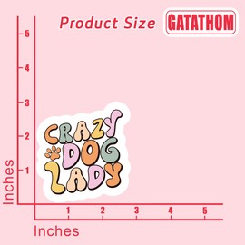 (3PCS) Crazy Dog Lady Sticker, Dog Mom Stickers Dog Mom Decals Decor Books, Laptops, Tumblers, Water Bottles, Waterproof Vinyl Decal for Dog Lovers, Gifts for Mom Mama Women, Size 3" x 2.8"
