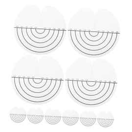TOVINANNA 100 Pcs Hair Extension Heat Shield Pads Transparent Round Scale Marked Heat Protective Templates for Precise Fusion Glue Application and Hair Styling Safety