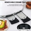 Roter Mond 4 Slice Toaster Retro Stainless Steel with Bagel