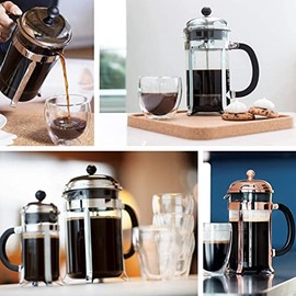 Cafetera Francesa de Acero Inoxidable,1000 ML Cafetera de émbolo para café y té Cafetera de Prensa Francesa para Hacer Café y Té,Prensa Francesa 1