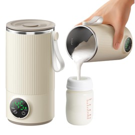 Portable Bottle Warmer & Mixer,Fast & Even Heating Formula to Keep Nutrient,Baby Bottle Warmer for Breastmilk & Formula,Defrost,Leakproof,Accurate Temp Control,Keep Warm