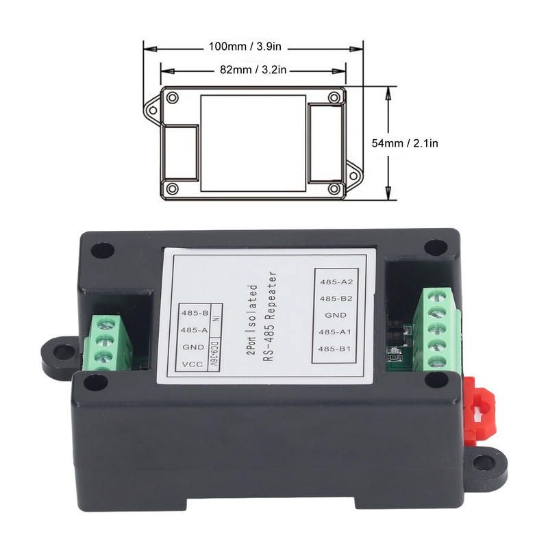 2 Channel Isolated RS485 Repeater Industrial Grade Photoelectric Isolation Type