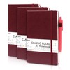 feela 3 Pack Notebooks Journals Bulk with 3 Black Pens,