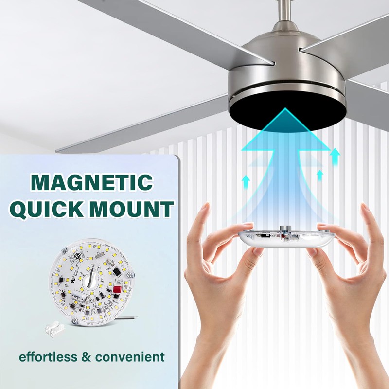 Lamptobe 4 Inch Ceiling Fan LED Light Replacement 2-Pack, 15W