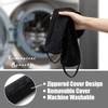 Under Door Draft Stopper 36 Inch, Black Weighted Door Draft