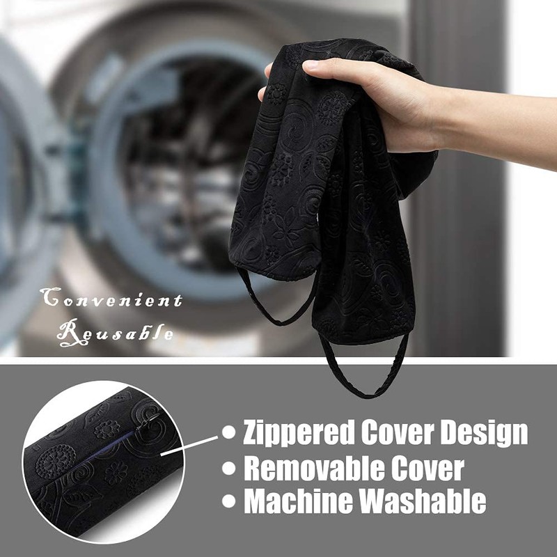Under Door Draft Stopper 36 Inch, Black Weighted Door Draft