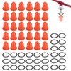 30 Pcs Fire Sprinkler Covers With Magnet Orange for Ceilings
