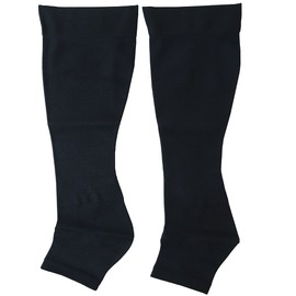 rg008 Women's Compression Socks, For Sleeping, Large Size, A, Black, 7L-8L