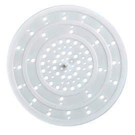 WENKO Abfluss-Sieb Silikon Weiß - Spülbeckensieb, Silikon, 12 x 0.3 x 12 cm, Weiß