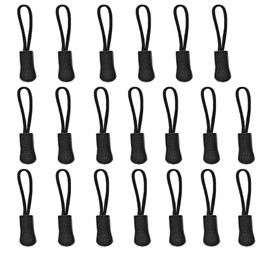 20 Black Non-Slip Zipper Labels, Perforated Zipper Tag, Zipper Extension, Zipper Handle, Used for Backpacks, Sportswear, Backpacks, Bags
