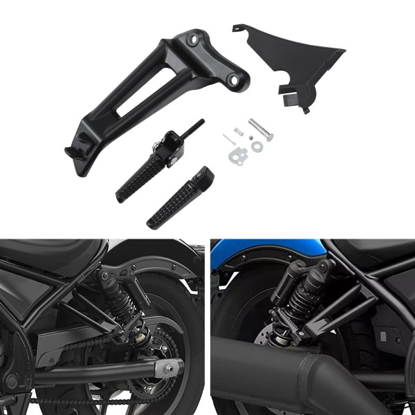 TCMT Rear Passenger Footpegs Footrest Fit For Honda Rebel 1100