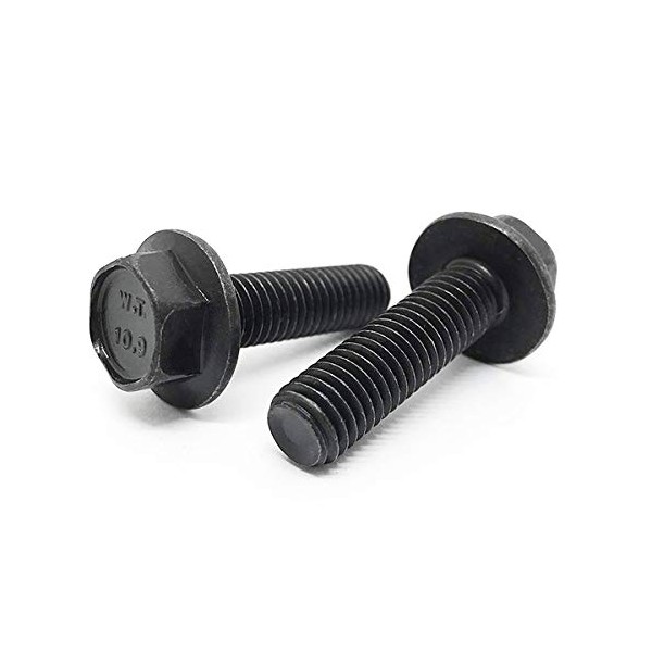(3 Pieces) M14-1.5x30 Class 10.9 Fine Thread Hex Flange Bolts