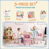 Qaba Kids Table and Chair Set, Height Adjustable 5 Piece