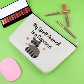 Raccoon Makeup Bag Raccoon Gifts for Women Raccoon Lover Gifts Inspirational Gifts for Girls Animal Lover Gifts for Daughter Friend Raccoon Themed Gifts Christmas Birthday Gifts Travel Cosmetic Pouch