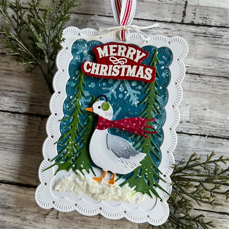 XMZZMX Patchwork Animal Duck Metal Cutting Dies for Card Making,