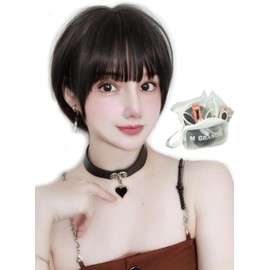 MGRANDE wig premium line 【 active top stylist produce 】 6 items set inner color line women's original wig semi-long small face effect（brown blacksh DY08A）