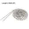 sourcing map Stainless Steel 304 Hardened Proof Coil Chain 2.5m