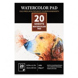 YRBXZXA Papel Acuarelas Profesionales 40 Hojas（2 libros）Cuaderno para Acuarela, Cuaderno de Dibujo 8,27x 11,7 in, Libreta de Dibujo 300 G/M2 Frente de