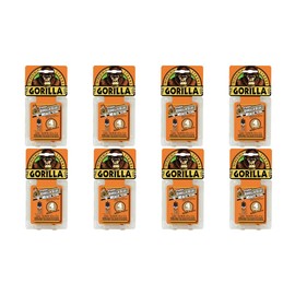 Gorilla Minis, Original Waterproof Polyurethane Glue, Four 3 gram Tubes, Brown, (Pack of 8)