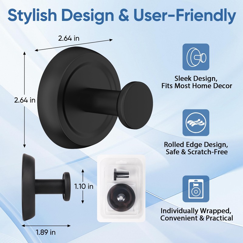 Heavy Duty Suction Cup Hooks for Shower, Removable Towel Hooks