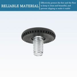 QUARKZMAN Pack of 4 M8 x 10 x 25 mm Adjustable Levelling Feet Threaded Leg Protection Planner for Furniture at Home Office Restaurant Black