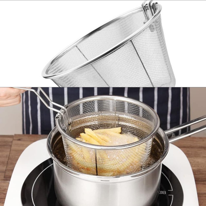 ZHQZZPH 7 Inch Stainless Steel Fryer Basket | Replacement Accessory