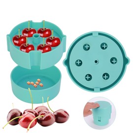 Cherry Pitter - Portable Cherry Pitter Corer Tool, Pits up to 6 Cherries at Once, Dishwasher Safe, ABS Construction