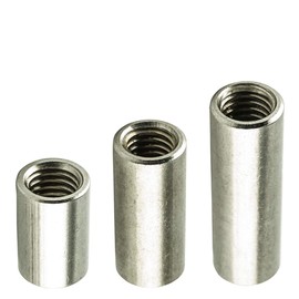 M8 x 50 mm (5 pieces) threaded sleeve (D = 10) round sleeve - stainless steel VA A2 V2A - threaded pipe rust-proof AGBERG
