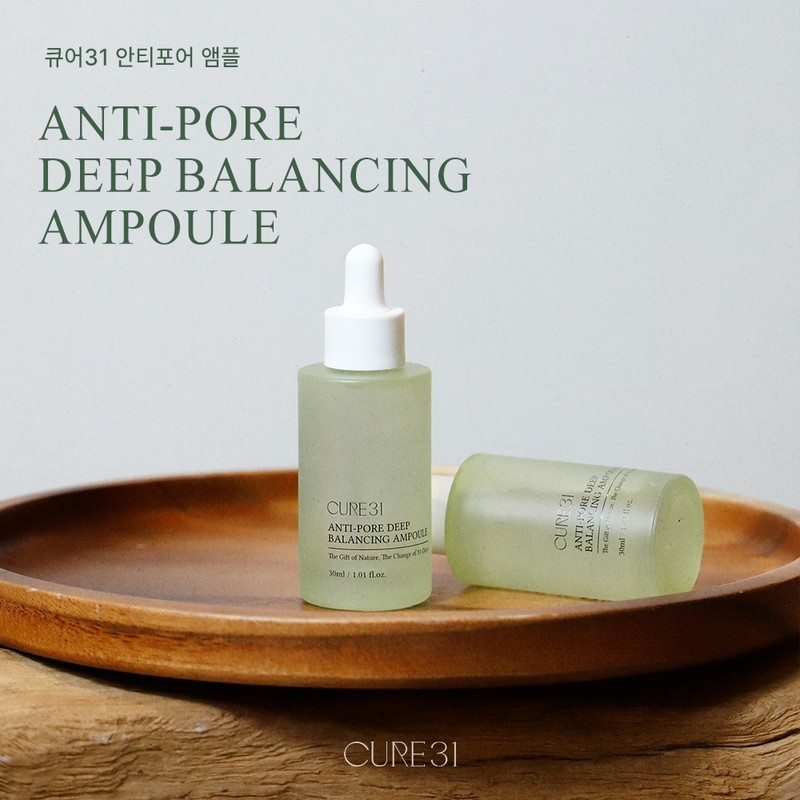 Cure 31 Anti-Pore Pore Shrinking Ampoule 30ml Sebum Calming Irregular