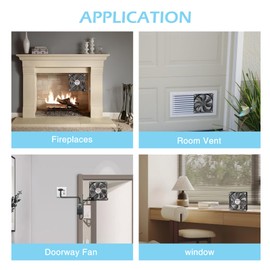 Wathai 120mm x 25mm Small Box Muffin Fan Dual Ball with AC 110V - 120V Speed Controller for Doorway, Room to Room, Wood Stove, Fireplace, Circulation Projects