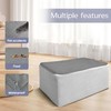 MEHIDFY Ottoman Cover, Waterproof Square Stool Slipcover, Quilted Stretch Furniture
