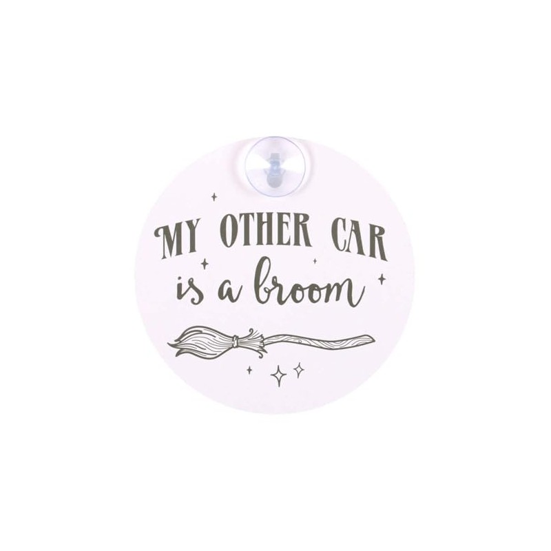 Witchy Car Accessories: Fun Window Sign for Quirky Commute Decor