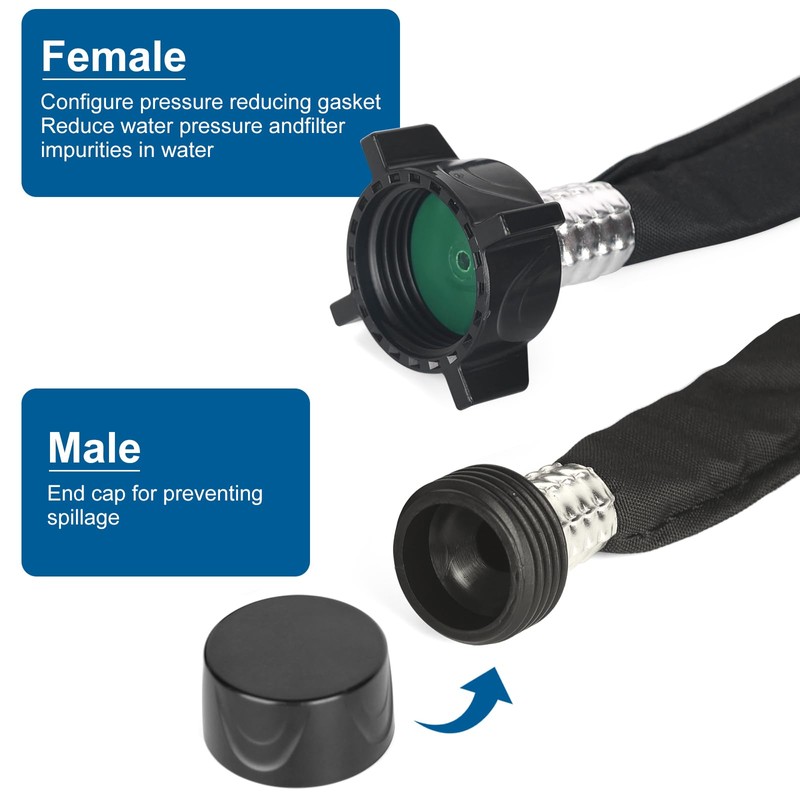 Naicet Flat Soaker Hose 20FT Lightweight and Flexible Irrigation Solution