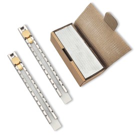 VASTOOLS Flat Soapstone Holders,2pc Welding Soapstone Pencil Holders, Extra 30pcs Flat Stone Refills, for Welders,Students,Mark White Clear and Removable Markings,Welding Accessories