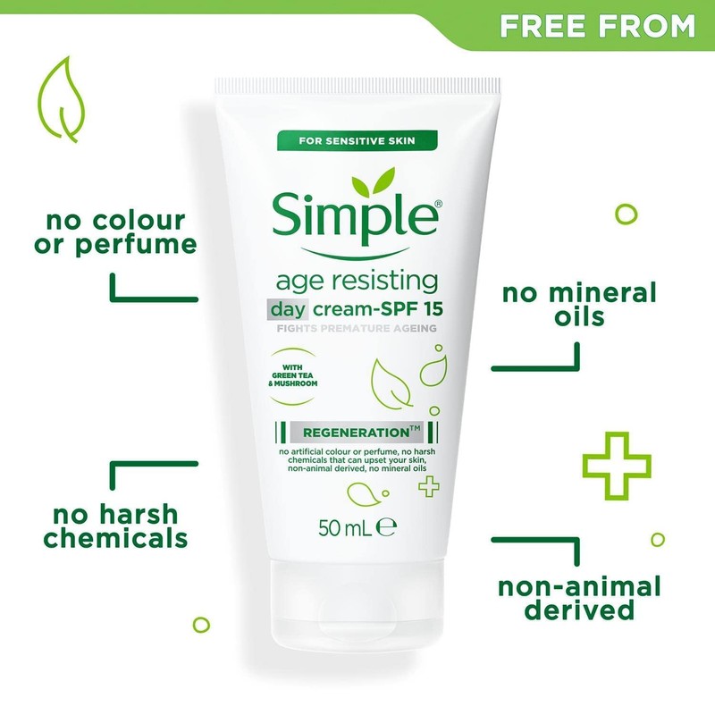 Simple Age Resisting Day Cream SPF15 50ml and Night Cream