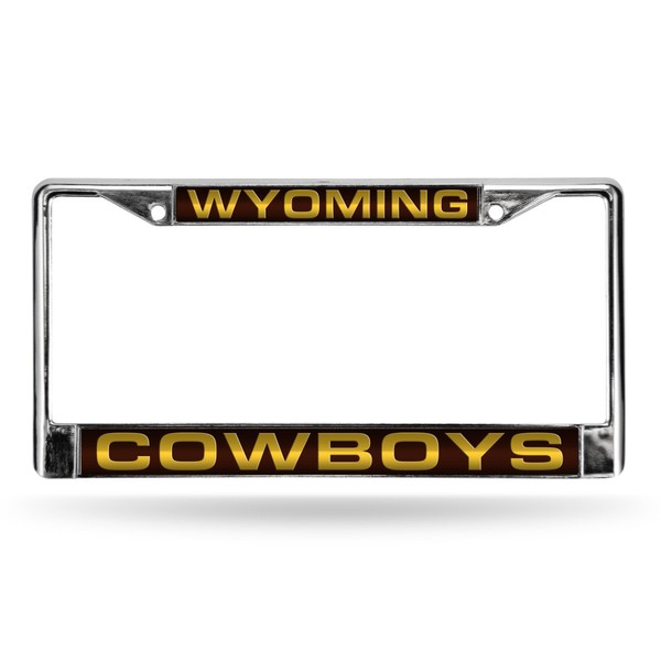 Rico Industries Wyoming Cowboys Chrome License Plate Frame