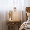 KSANA Farmhouse Pendant Light, Wood Rustic Cage Lantern Hanging Light